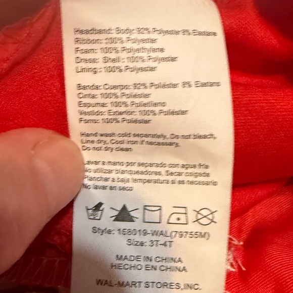 Red Polka Dot Minnie Mouse Toddler Costume (3T-4T) red, white & black - Picture 11 of 12